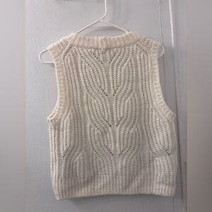 Madewell Cream Cable Knit Sweater Pullover